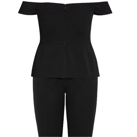 City Chic Sexy Tuxe  Jumpsuit Off The Shoulders - Picture 8 of 13